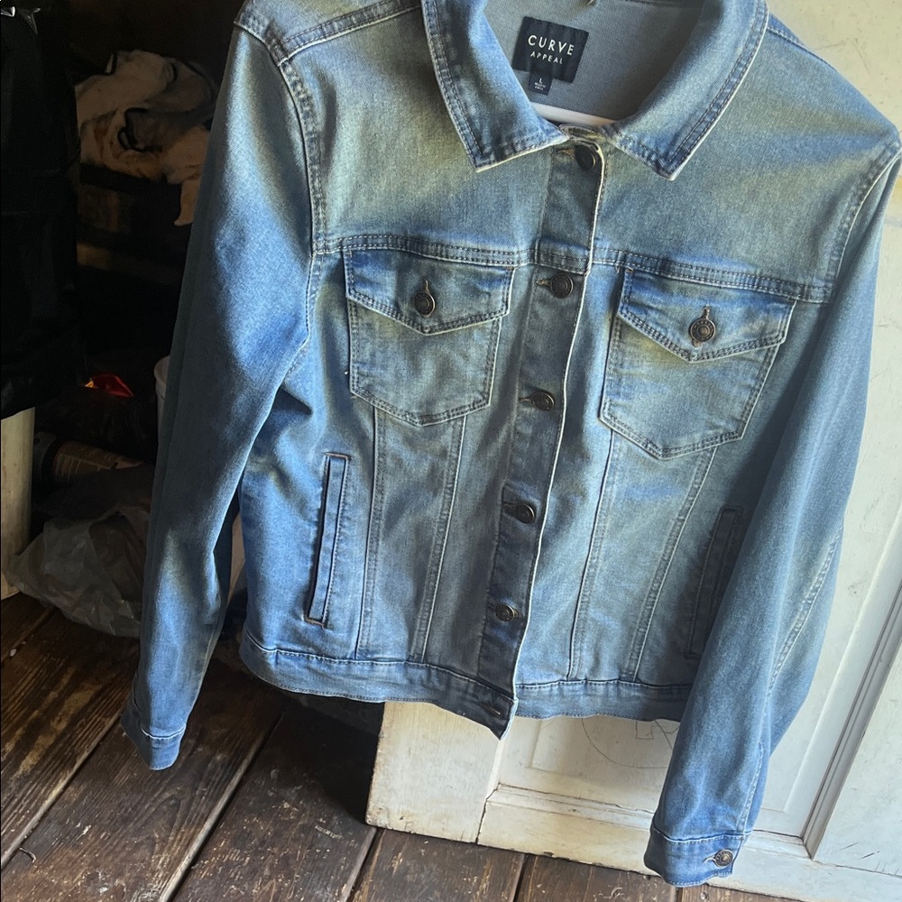 Curve Denim Blue Jean Jacket